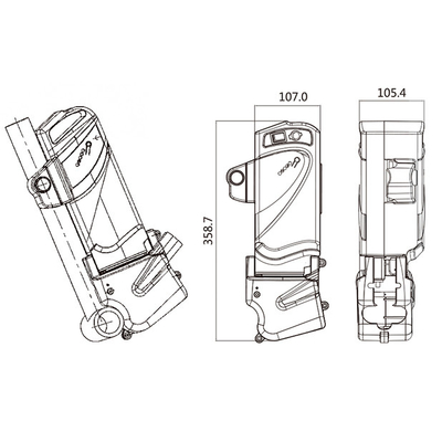 OEM ฟาสเซียล Gun แบตเตอรี่ 24V 2600Mah รถจักรยานไฟฟ้าแบตเตอรี่แบบถอดได้