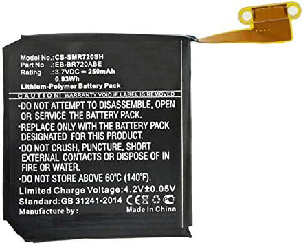 250mAh 3C แบตเตอรี่ลิเธียมเกียร์ S2 หลี่ ไอออน แบตเตอรี่แบบชาร์จ R732 UN38.3