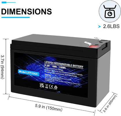 LFP แบตเตอรี่ลิเธียมฟอสเฟตแบบชาร์จไฟได้ IP67 12.8V 100Ah LiFePO4 แบตเตอรี่