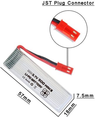 ชุดแบตเตอรี่ลิเธียมไอออนโพลิเมอร์ NCM 3.7V 500mAh แบตเตอรี่ Lipo