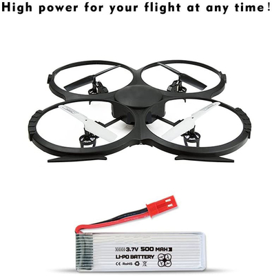 ชุดแบตเตอรี่ลิเธียมไอออนโพลิเมอร์ NCM 3.7V 500mAh แบตเตอรี่ Lipo