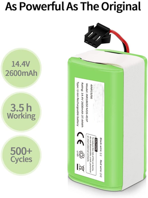 Ecovacs Deebot แบตเตอรี่ลิเธียมไอออน 2600mAh 14.4V แบตเตอรี่แบบชาร์จใหม่ได้ N79S