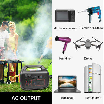 3.7V 500wh เครื่องกำเนิดไฟฟ้าแบบพกพาพลังงานแสงอาทิตย์ 18650 สถานีพลังงานแบตเตอรี่ลิเธียม