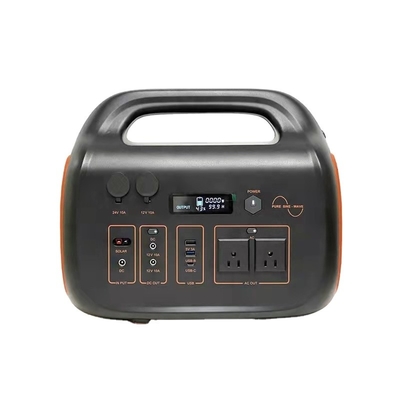 500wh สถานีไฟฟ้าพลังงานแสงอาทิตย์แบบพกพากลางแจ้ง 1200w 12.6V