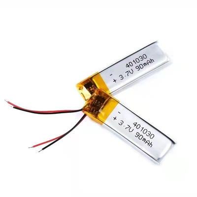 1S1P Lipo แบตเตอรี่ลิเธียมไอออนโพลิเมอร์ 3.7v 450mah แบบชาร์จใหม่ได้ UN38.3