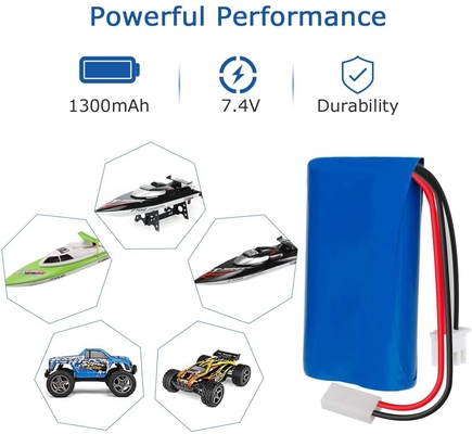 น้ำหนักเบา 7.4V 1300mAh แบตเตอรี่ลิเธียมรถควบคุมระยะไกล NCM