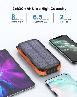 สถานีธนาคารพลังงานแสงอาทิตย์มือหมุนพกพาจริง 26800mAh NCM